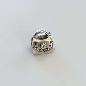 Pandora Charm Purse With Pink Crystal #2596